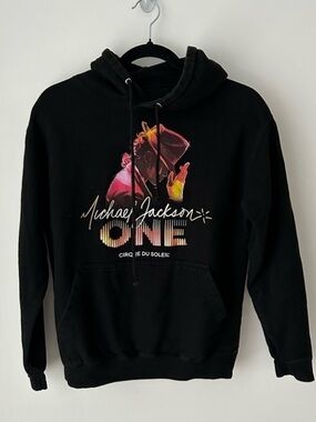 Michael Jackson Black Graphic Hoodie One Cirque Du Soleil